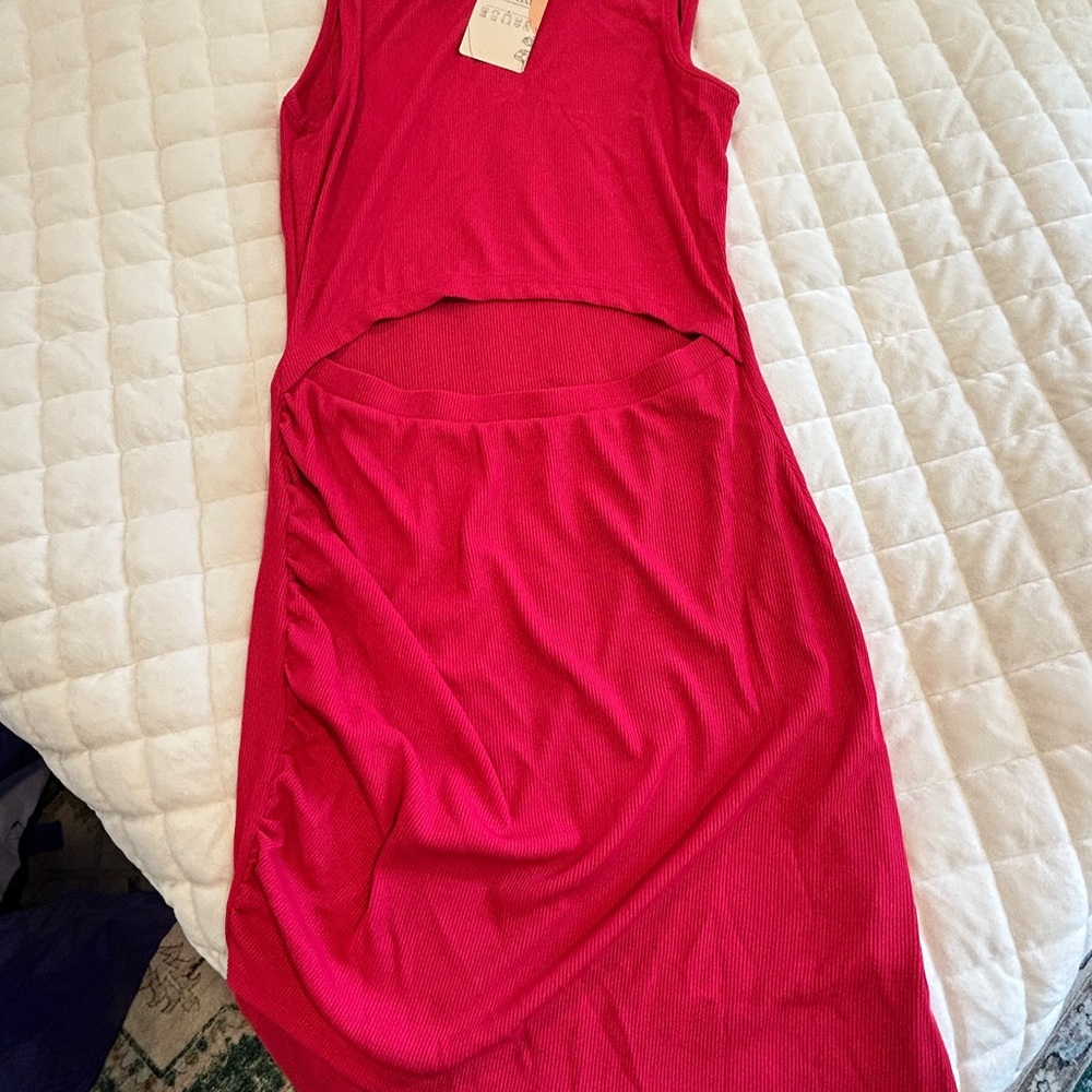 Elegant Red Sleeveless Dress